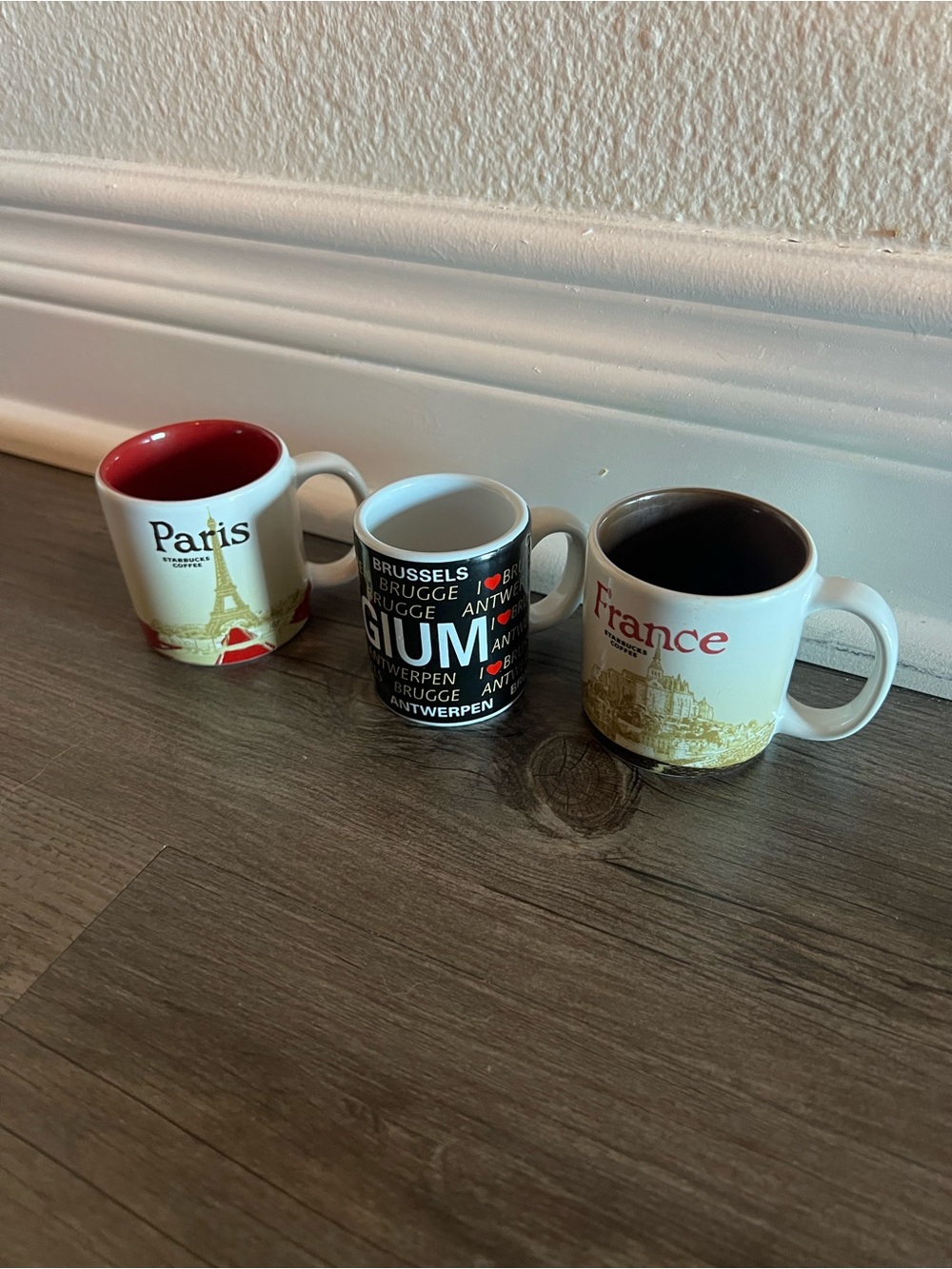 Starbucks Paris and Belgium Demitasse 3 Oz Espresso Mini Mug Set GLOBAL (3 mugs)
